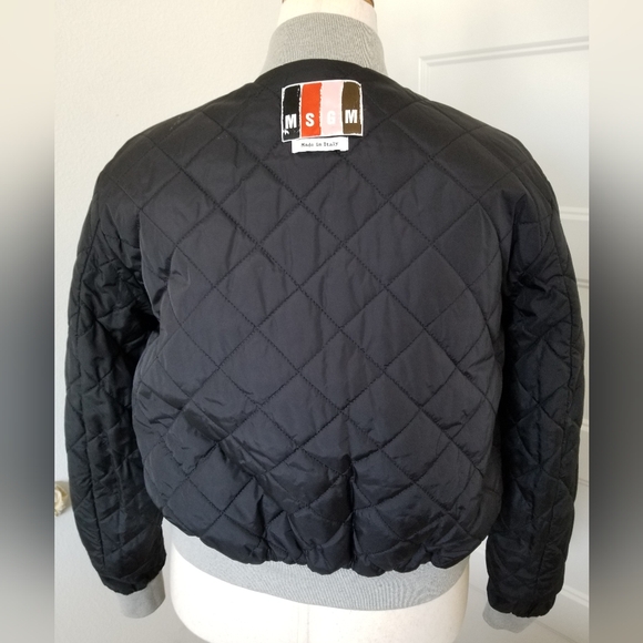 MSGM Floral Print Bomber Jacket, Women's Size 42 - Picture 3 of 8